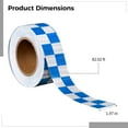thumbnail image 4 of Blue and White Reflective Tape, Marking Tape for Cars, Checkered Reflective Safety Decal, PVC Material, 2" x 82 ft Roll, High Visibility for Vehicles and Safety Applications, 4 of 4