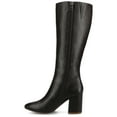 thumbnail image 2 of Journee Womens Ameylia Covered Block Heel Pointed Toe Boots, 2 of 8