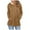 Khaki, variant on Fleece Hooded Sweatshirts for Women, Slit Pullover Tops with Pockets, Classic and Fashionable Tops for Fall and Winter