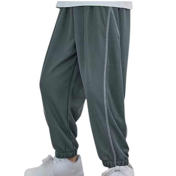 Odeerbi 3-14 Años Niños Hielo Silk Sweatpants Entrenamiento de Verano Deportes Jogger Pantalones Joggers de Tobillo Sueltos
