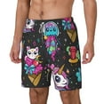 thumbnail image 2 of Balery Cat Icecream Mens Swim Trunks Swim Shorts for Men Quick Dry Inseam Beach Shorts with Compression Liner Pocket-3X-Large, 2 of 9