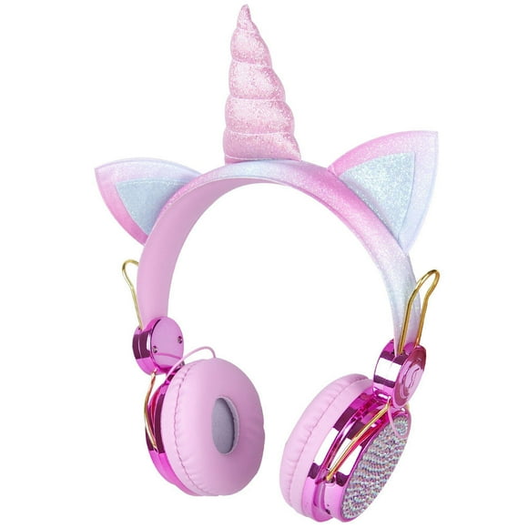 Kids Headphones, unicorn sparkly rhinestone Childrens Headphones
