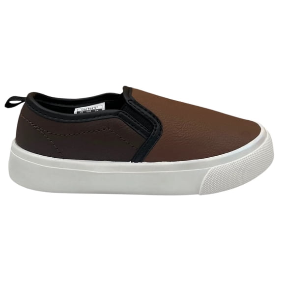 Carters Penny Little Boys Slip-On Casual Sneakers Size 11 Brown Black White