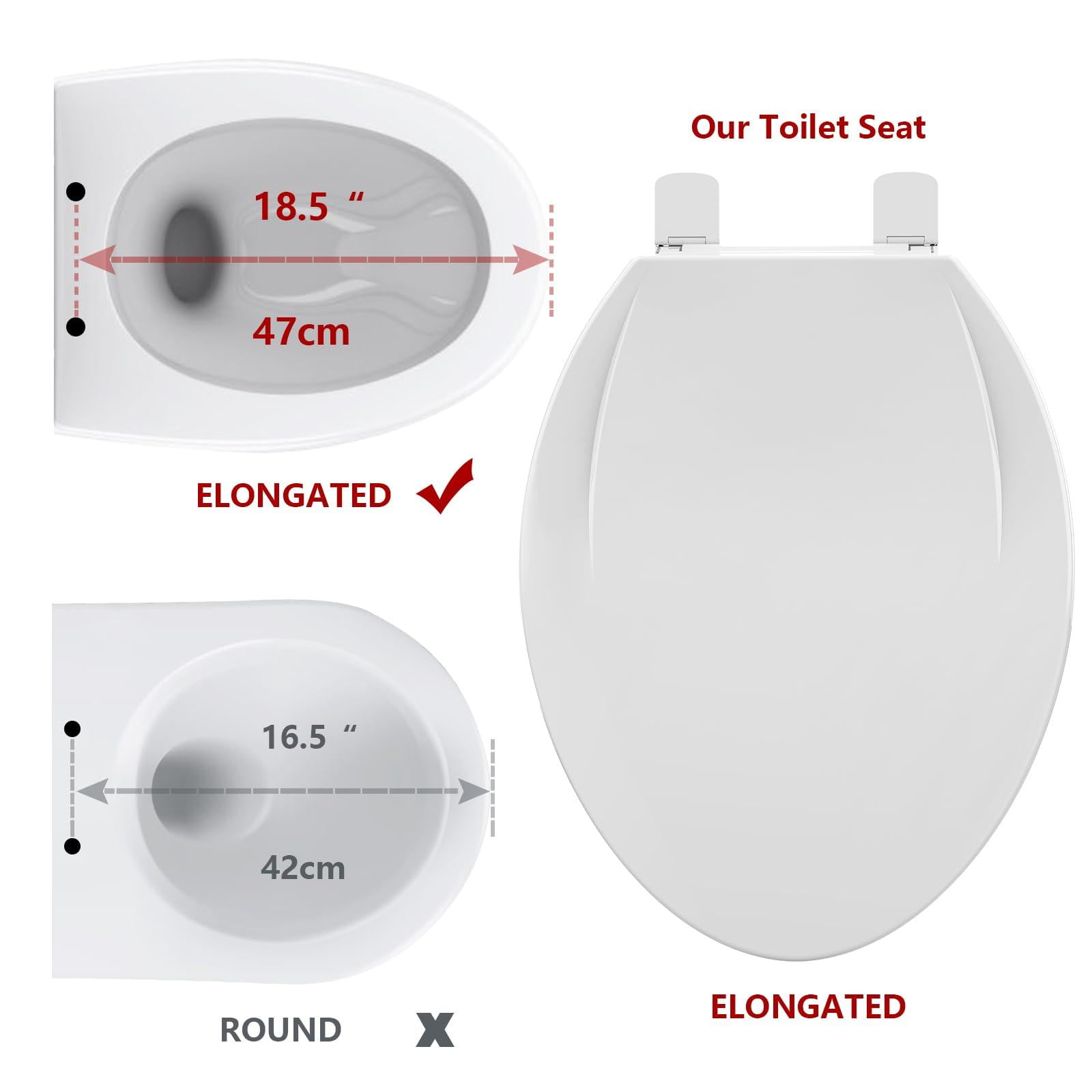 Elongated Toilet Seat with Built In Potty Training Seat, Slow Close Family Toilet Seat with Cover for Adults and Toddlers, Easy to Clean and Stain-Resistant, Almond