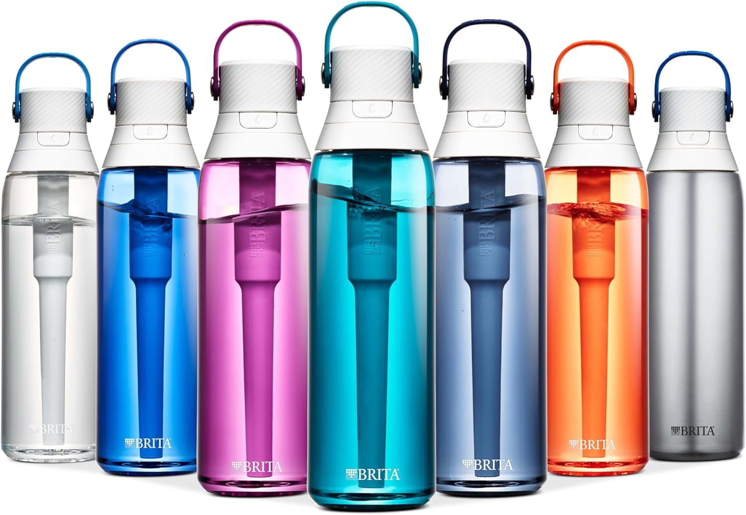 Water Bottle Replacement Filters, BPA-Free, Replaces 1,800 Plastic Water Bottles a Year, Lasts Two Months or 40 Gallons, Includes 6 Filters