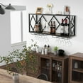 thumbnail image 2 of Gymax Wall Mounted Wine Rack Industrial Storage Display Shelf Glass Holder Kitchen, 2 of 9