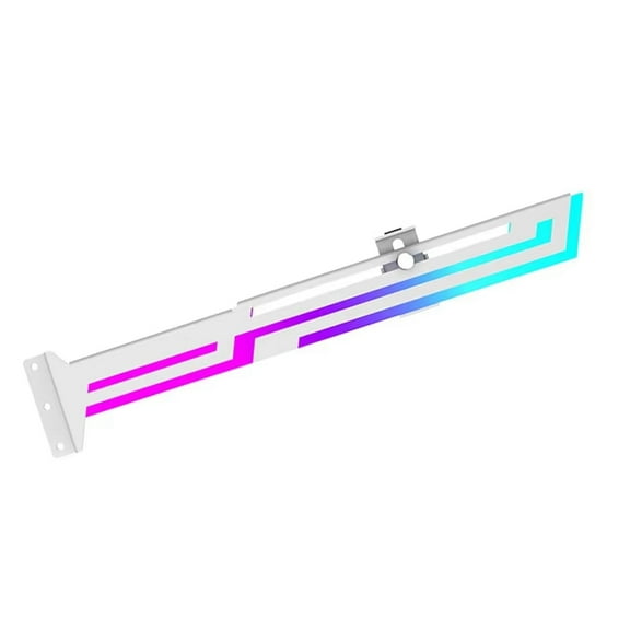 ARGB Graphics Card GPU Holder GPU Brace Support Adjustable Height Horizontal GPU Bracket AURA SYNC GPU Video Card Holder,1 x Graphics Card GPU Holder,White