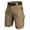 Khaki, variant on Men's Tactical Cargo Shorts with Multiple Zipper Pockets and Adjustable Belt Featuring Quick Dry Breathable Fabric Cuts Black M