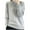 Gray, variant on Women's Fashion Casual Pullover Knitted Sweater with Buttons, Solid Color Long Sleeves Top, Versatile and Comfortable Sweater for Daily Use, Easy Button Down Design for Women,Black,L