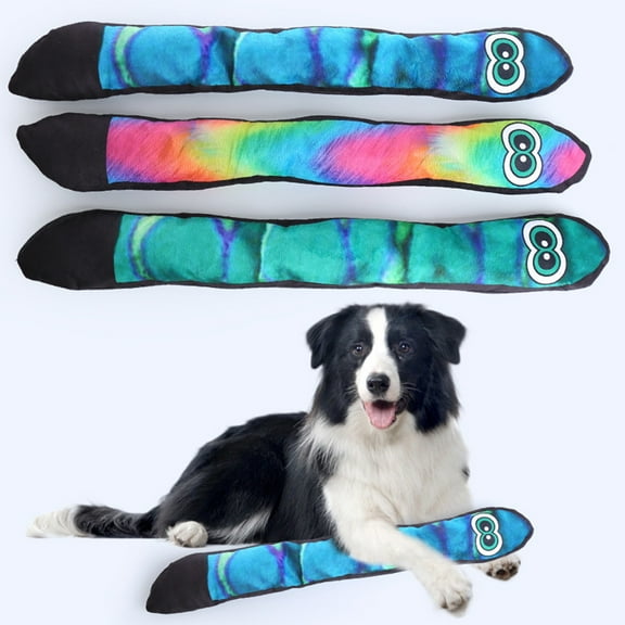 Zksm Snake Shape Dog Toy - Rattle Sound - Teeth Grinding - Squeaky Pet Toy - Bite-Resistant - Reduce Anxiety - Pet Chew Toy