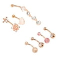 thumbnail image 1 of Navel Rings,7Pcs Belly Button Rings Women Navel Rings Belly Button Rings Advanced Technology, 1 of 8