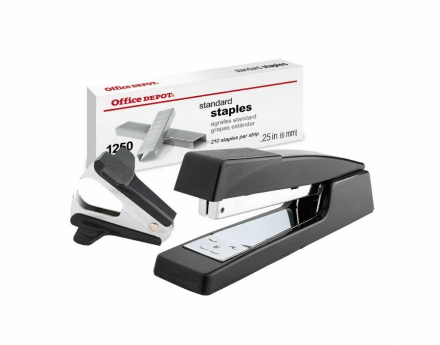 Office Depot Brand Premium FullStrip Stapler Combo With Staples And