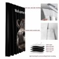 thumbnail image 6 of Funny Yak Blackout Curtains for Bedroom/Living Room, Pinch Pleated Black Out Curtains, Welcome To OUR Place Modern Retro Room Darkening Window Drapes with Hooks 2 Panels, 59"x70", 6 of 8