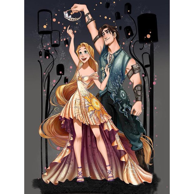 Kit de taladro completo de pintura de diamante redondo 5D DIY Princess Prince Decor Art Craft (6)
