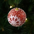 thumbnail image 6 of Christmas Ornaments, Christmas Decorations, Snowflake Colored High End Hanging Balls Layout, Plastic Red Pink Blue Decorative Ornaments, 6 of 7