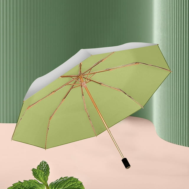 EGNMCR Camping et Randonnée Parapluie de Voyage en Plastique Titane à Double Couche avec Revêtement en Plastique Noir Résistant et Revêtement en Plastique Titane Rafraîchissant Support de Parapluie en Alliage d'Aluminium à 8 Baleines Produits d'Ombrage