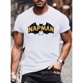 thumbnail image 1 of Vibrant Yellow & Black Bat Design, Short Sleeve T-Shirt for Summer, Machine Washable, 1 of 4