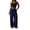 Navy_#14, variant on Sewkxo Women's Wide Leg Beach Pants Elastic Waist Lightweight Casual Palazzo Lounge Trousers with Pockets,Sky Blue 2XL