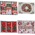 thumbnail image 3 of Juego de 4 manteles individuales navideños, mantel de muñeco de nieve, mantel individual navideño, decoración de mesa para mesa de cocina, cena navideña de temporada, 3 of 5