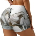 thumbnail image 2 of Fotbe Running White Horses Seamless Shorts, Womens Workout Shorts High Waist Stretch Booty Short for Gym/Yoga/Running/Biking-, 2 of 9