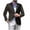 48 Brown, variant on Mens Sport Coat Casual Blazer Patchwork Colors Block One Button Notched Lapel Business Suit Jackets Wedding Party Dressy Jacket