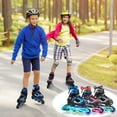 SubSun Kids Boys Inline Skates Adjustable Blades Skate Light up Wheels