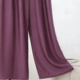 thumbnail image 5 of Shrysg Women's Casual Solid Color Loose Wide Leg Pajama Pants Elastic Waist Lightweight Comfort for All Seasons Purple, 5 of 5