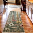 thumbnail image 3 of Ambesonne Floral Decorative Rug Carpet, Vintage Botanical Blossoms, 2' 5" x 7' 5", Beige Reseda Green and Blush, 3 of 3