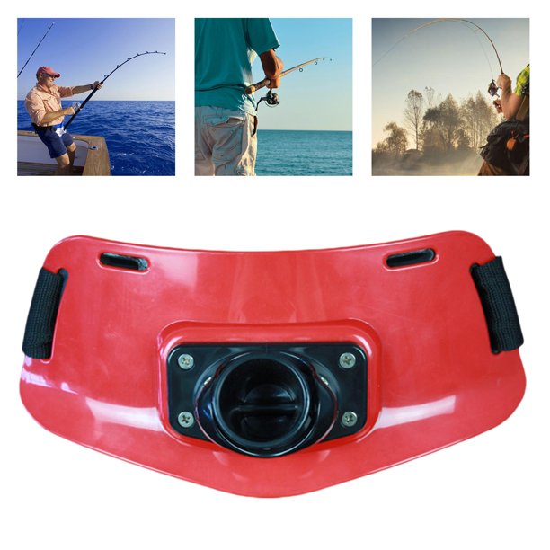 Soporte de caña de cintura Accesorios de pesca Resistencia a la corrosión Agua salada Ligero Flexible Offshore Aparejos ajustables Soporte de caña aco Rojo y negro Soledad Tenedor de la cintura