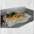 thumbnail image 6 of Popstar Party Soft Flannel Fleece Throw Blanket, Girl Silhouette with Hairstyle and Butterflies Playing Guitar, Cozy Plush for Indoor and Outdoor Use, 50" x 70", Orange Brown Dark Brown, by Ambesonne, 6 of 6