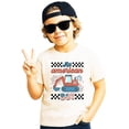 thumbnail image 4 of All American Boy 4th of July Shirt for Toddlers & Kids Patriotic Construction Excavator Graphic Tee Natural Shirt 18 Months, 4 of 7