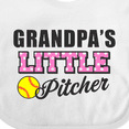 thumbnail image 4 of Inktastic Grandpas Little Pitcher Softball Girls Baby Bib, 4 of 4
