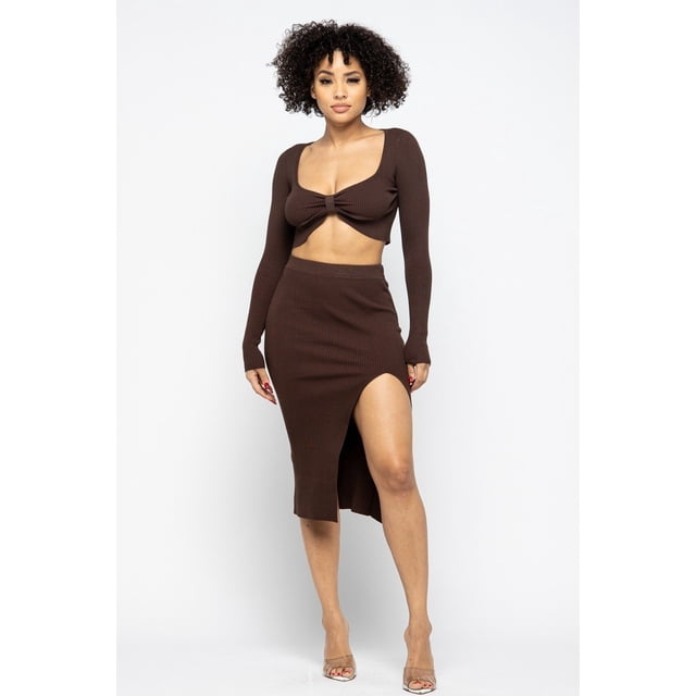 High Slit Skirt Set M
