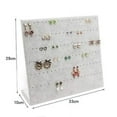 thumbnail image 2 of Magik L-Shape Velvet Jewelry Frame Tray Pad Earrings Board Display Counter Rack Organizer (Earring Gray, 120 Holes), 2 of 6