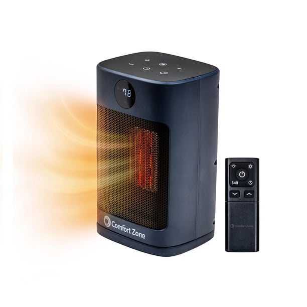 Calentador Space Heater Comfort Zone portátil eléctrico de 1500 W, color azul marino