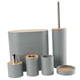 thumbnail image 1 of Juego de 6 accesorios de baño, cepillo de inodoro, baño sencillo, ligero, para basura Gris, 1 of 9