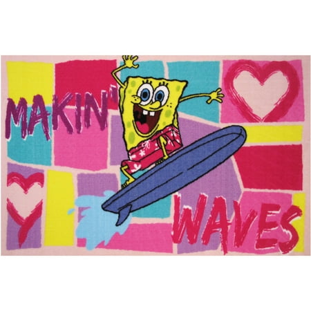 Fun Rugs Nickelodeon SpongeBob Making Waves Kids Rugs 39