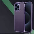 thumbnail image 2 of Phone Case for Iphone 14 15 plus pro max Cross grain genuine leather phone case, 2 of 3