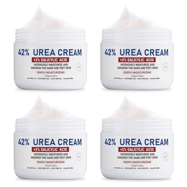 Crema de urea OUKEYA 42% con ácido salicílico 2% 156 ml para pies secos x4