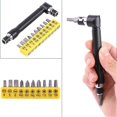 thumbnail image 3 of Right Angle Screwdriver, Curved Screwdriver, L-Shaped Wrench, with 10 Bits for Construction Workers, 3 of 4