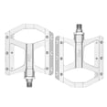 thumbnail image 4 of Pedales para bicicleta BMX 1/2 aluminio plata plateado, 4 of 5