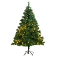 thumbnail image 1 of Árbol de Navidad Artificial Con Bisagras vidaXL con 300 LEDs Blanco Cálido, 1 of 8