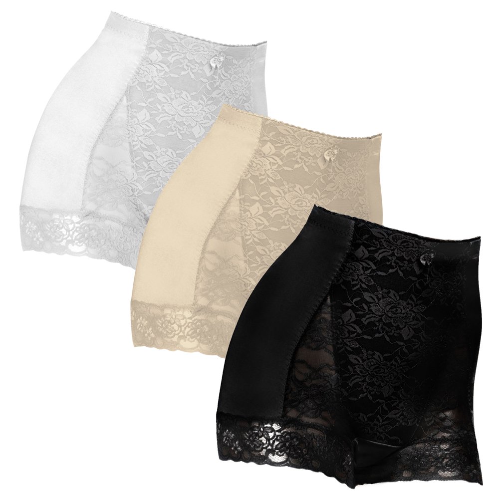 Shear Control Shear Control Pinup Boyshort Lace Panties, 3 Pack