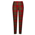 thumbnail image 4 of DeHolifer Women Christmas Leggings Plus Size High Waist Workout Pants Tummy Control Printed Holiday Legging Tights Yoga Pants Red XL, 4 of 5