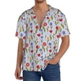 thumbnail image 3 of Haiem Tulips Flowers Men's Casual Shirts Short Sleeve Button Down Shirts Fashion Textured Summer Beach Shirt-Small, 3 of 7