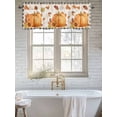 thumbnail image 6 of Fall Thanksgiving Valances for Windows Pumpkin Maple Leaf Black Trellis Kitchen Valance Curtain Rod Pocket Small Curtains for Cafe Bathroom Laundry Basement 54" x 18", 6 of 8