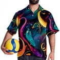 thumbnail image 4 of Note Men's Short Sleeve Beach Button Down Casual Printed Summer Shirts - Unisex, 4 of 6
