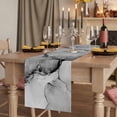 thumbnail image 2 of Marble Grey Table Runner 90 Inches Long, Modern Abstract Ink Painting Luxury Cotton Linen Table Runners Dresser Scarves, Decorative Fabric Tabletop Scarf Furniture Cover for Home Dinner Party 13"x90", 2 of 8