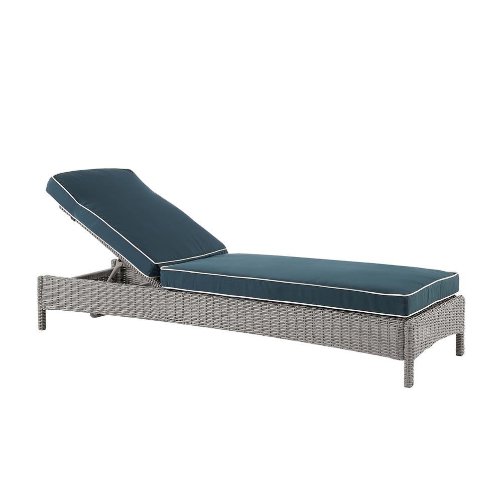 Crosley Furniture Bradenton Cushioned Resin Wicker Outdoor Chaise Lounge - Navy - image 4 of 13