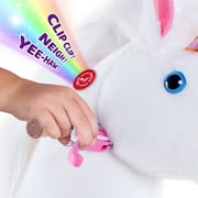 PonyCycle Ride-On Unicorn Toy with Sound and Hand Brake, Kid-Powered, Ages 3–4, White, U304